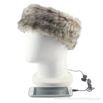 Wired fur audio sports band with 3.5mm audio cable, high-quality sound, cool design, cotton material